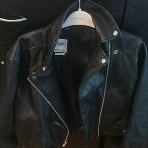 Abercrombie & Fitch Black Bomber Jacket Varsity Style